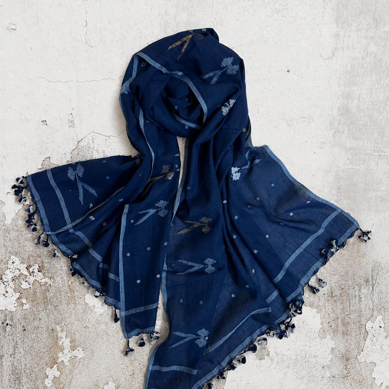 Cotton-Khadi-Jamdani-Stole-3-01
