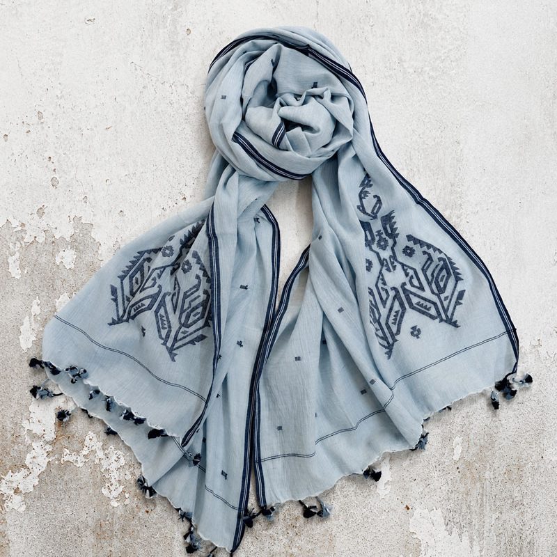 Cotton-Khadi-Jamdani-Stole-5-01