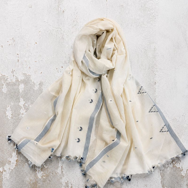 Cotton-Khadi-Jamdani-Stole-6-01